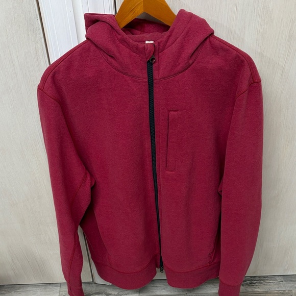 Lululemon Men’s Red Hooded Zip-Up Jacket